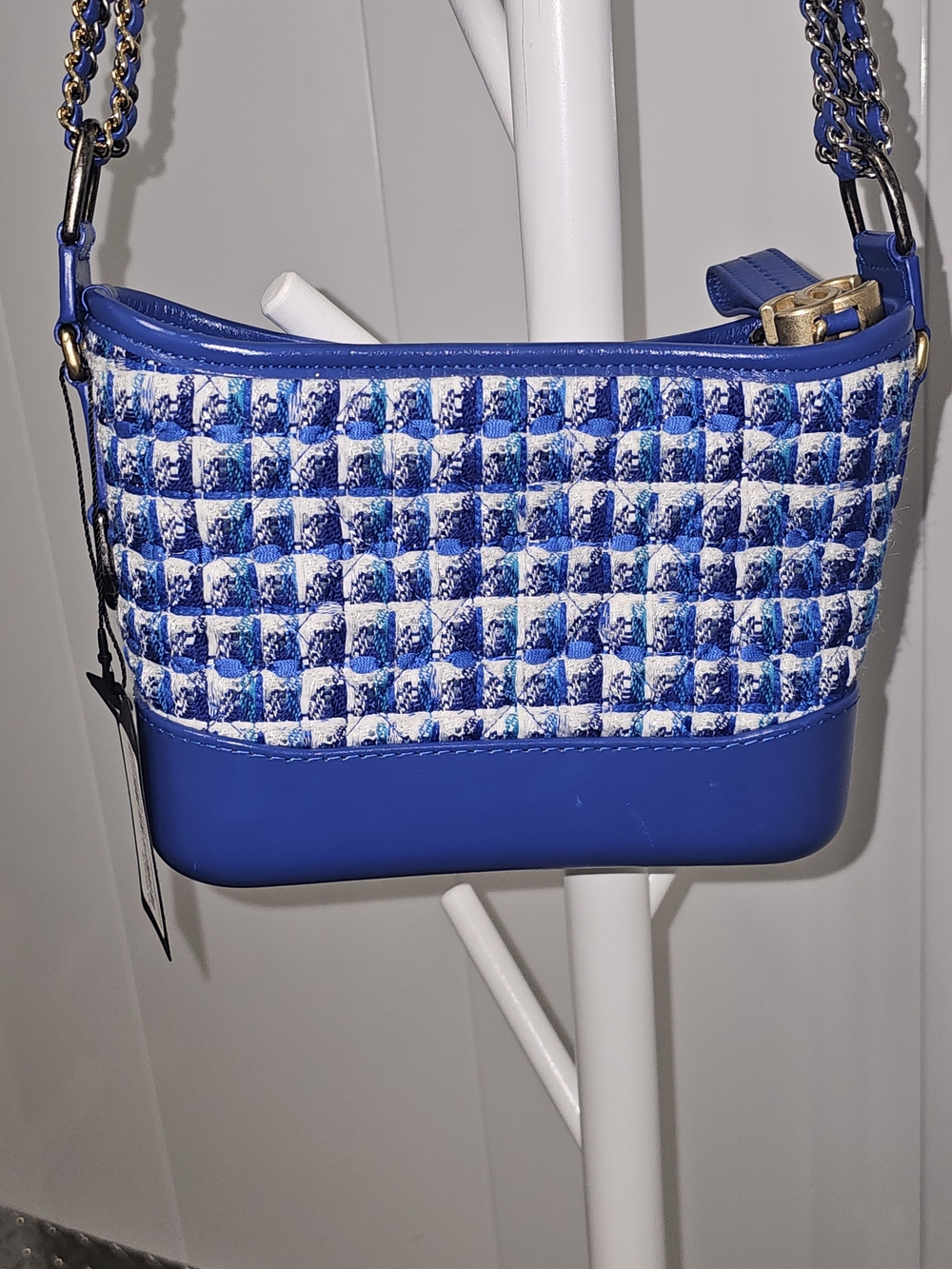 Chanel Gabrielle Hobo Tweed W/gold & Silver Hardware